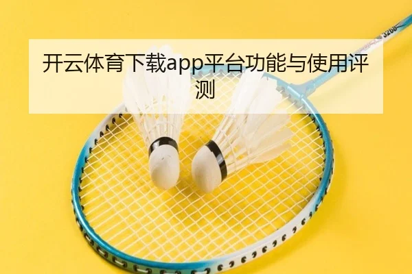开云体育下载app平台功能与使用评测